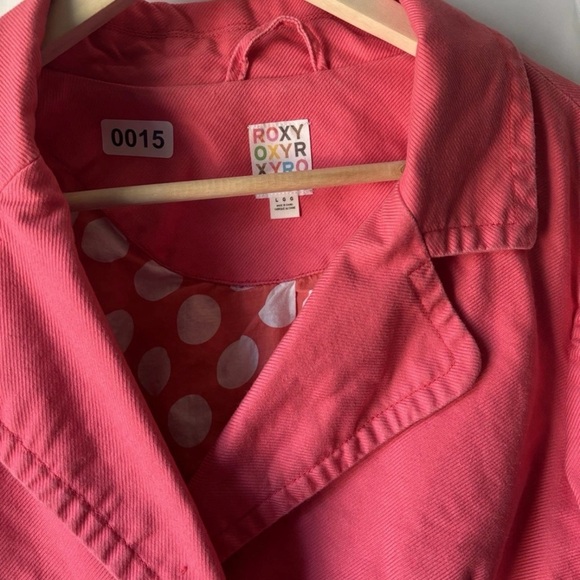 Roxy Vibrant Pink Double-Breasted Pea Coat - Picture 2 of 5